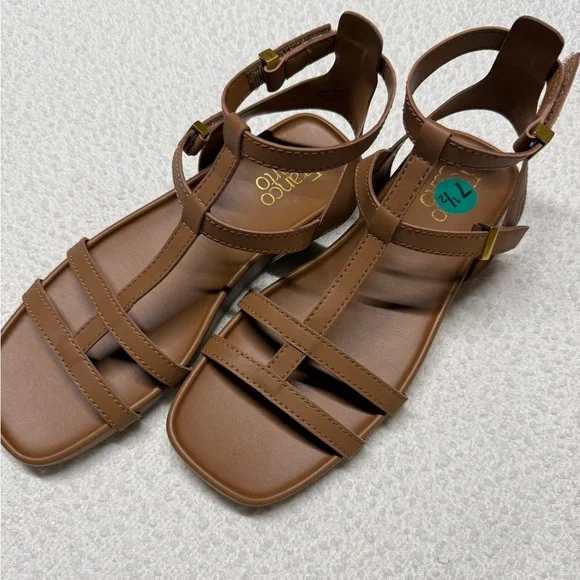 Franco Sarto Brown Strappy Sandals - Picture 10 of 10